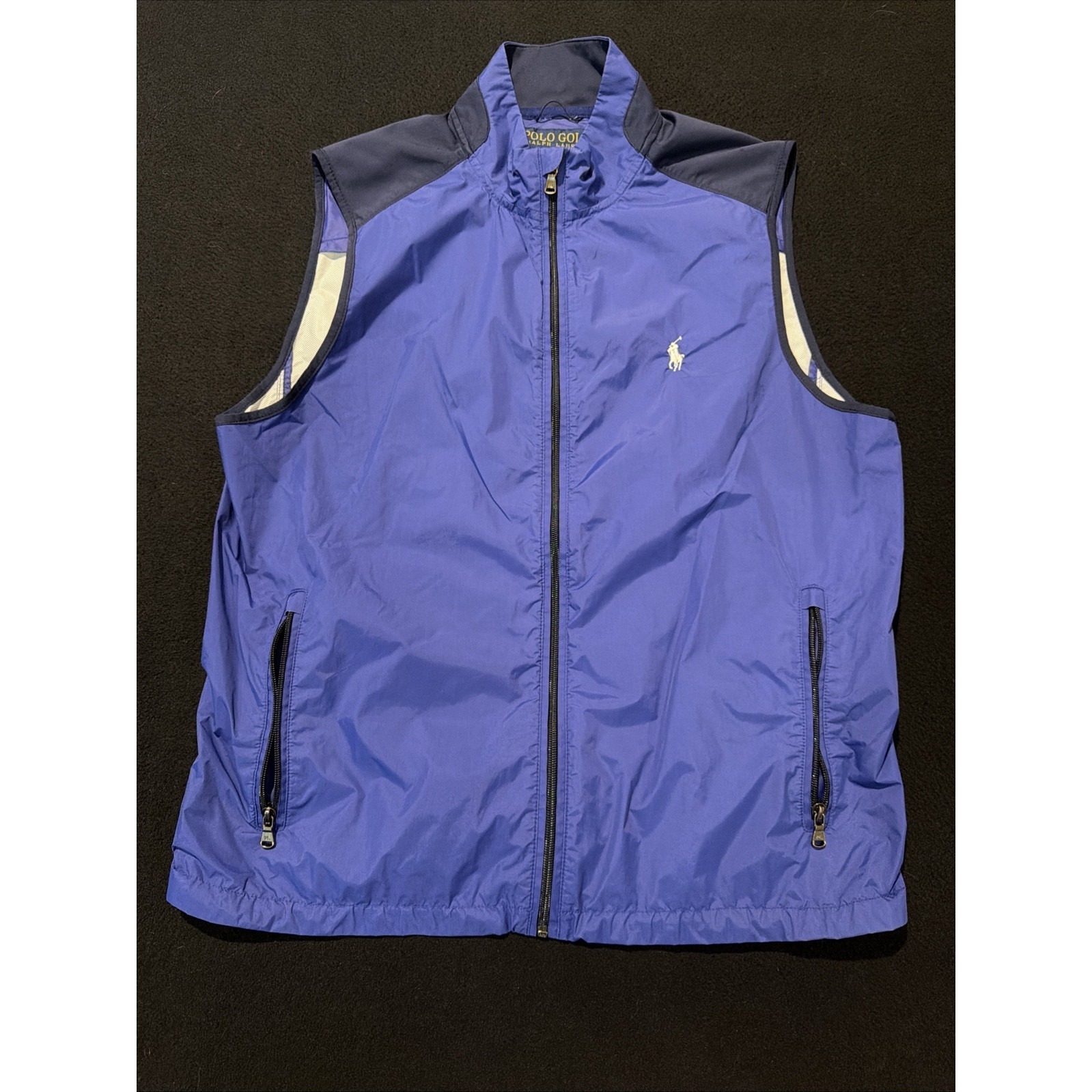 Polo Ralph Lauren Vest Full Zip Windbreaker Lightweight Golf Pony Mens Large
